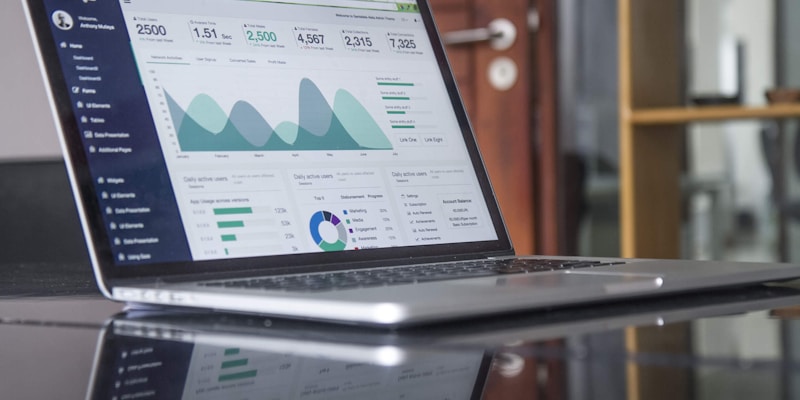 Analytics dashboard measuring digital outcomes
