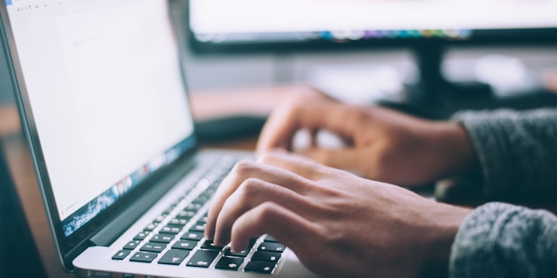 Experience design work for the web on a laptop